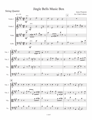 Jingle Bells Music Box (String Quartet)