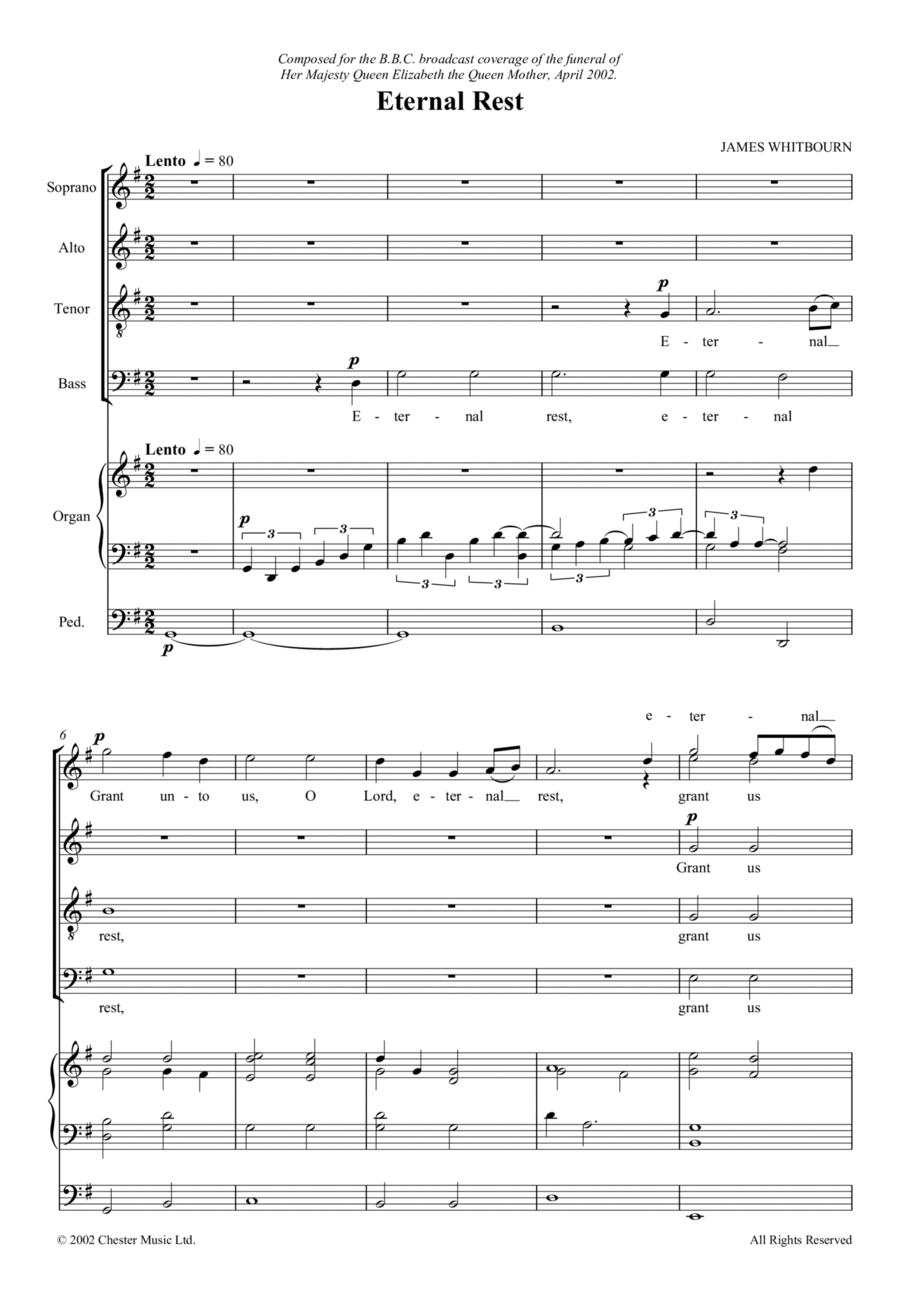 Eternal Rest 4-Part scores gallery preview page 1