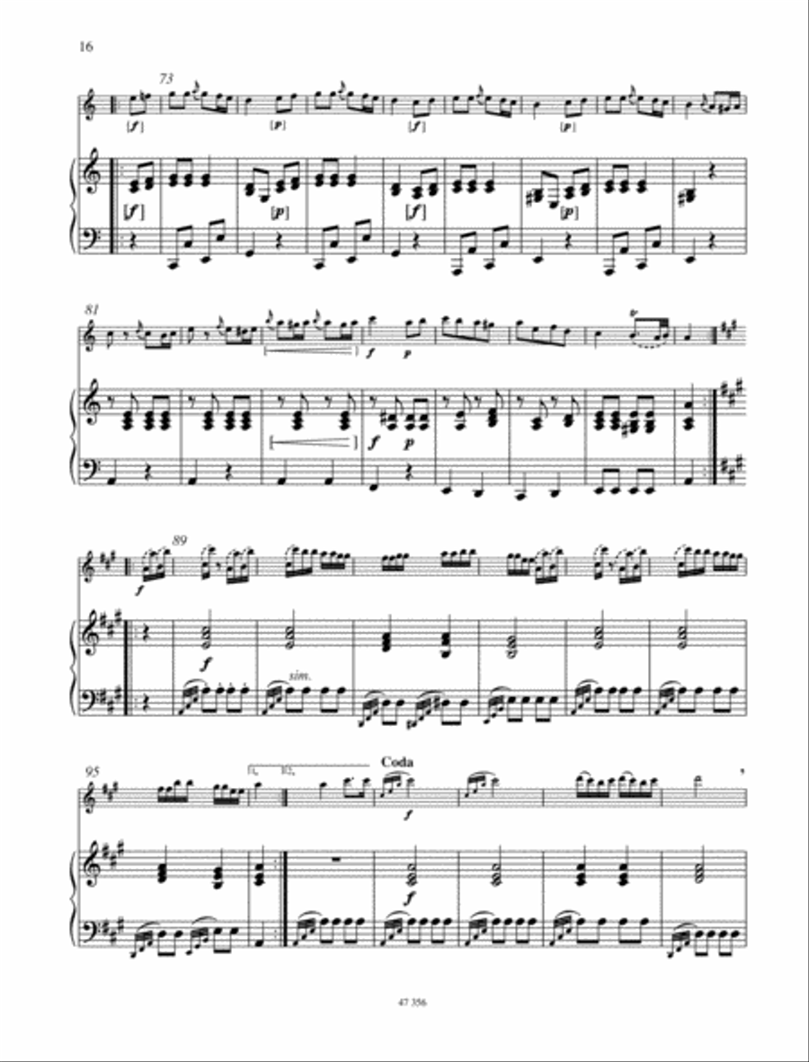 Turkish March Flute Solo scores gallery preview page 4
