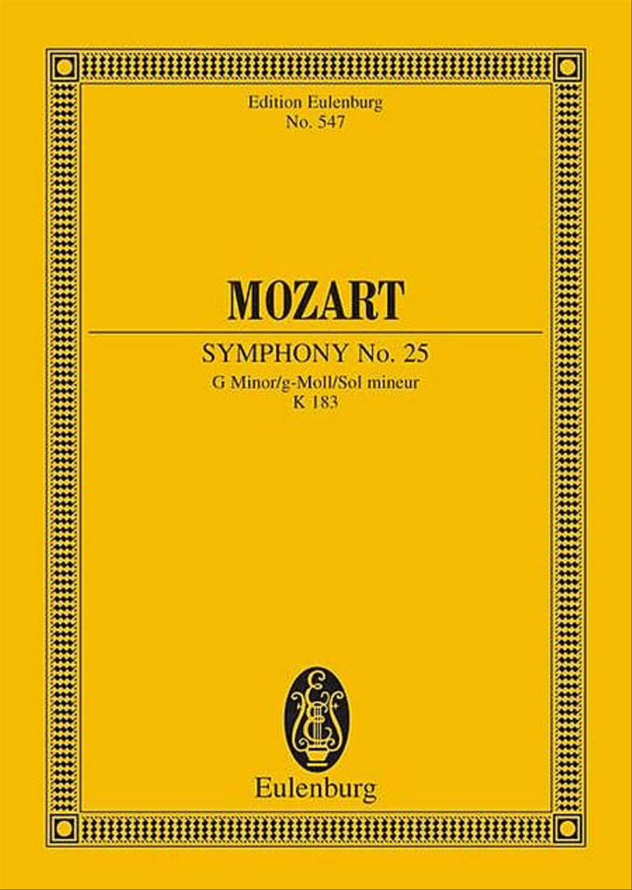 Symphony No. 25 in G Minor, K. 183 Orchestra scores gallery preview page 1