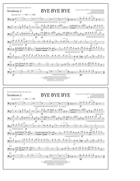 Bye Bye Bye (arr. Tom Wallace) - Trombone 2