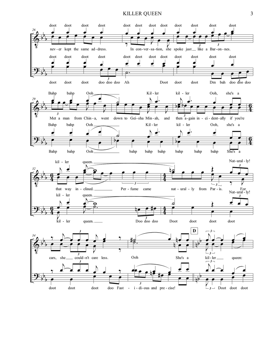 Killer Queen Killer Queen Voice scores gallery preview page 3