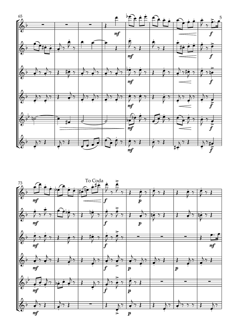 The Mischievous Elves For Flute Choir Flute Choir scores gallery preview page 6