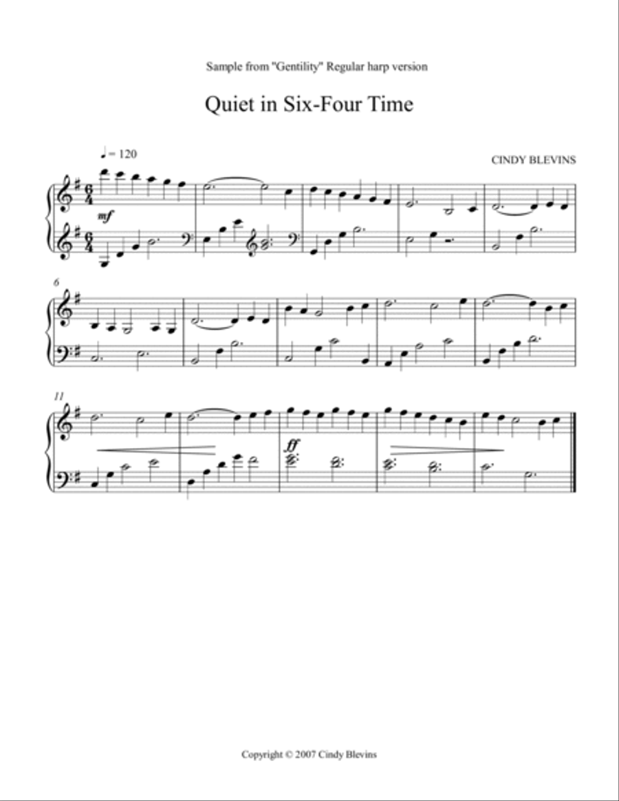 Gentility, 24 original solos for Lever or Pedal Harp Pedal Harp scores gallery preview page 5