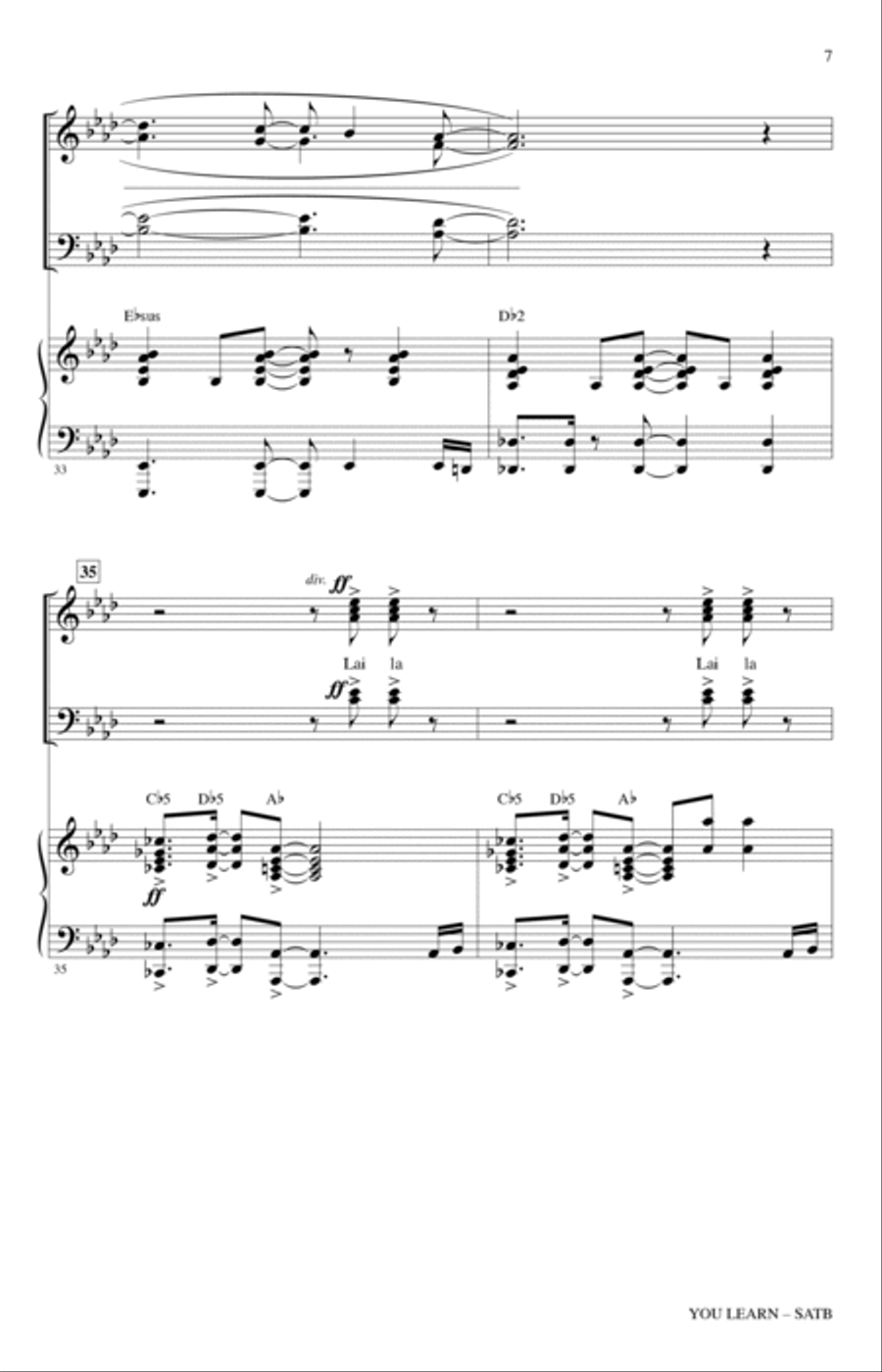 You Learn (from Jagged Little Pill) (arr. Mark Brymer) 4-Part scores gallery preview page 6
