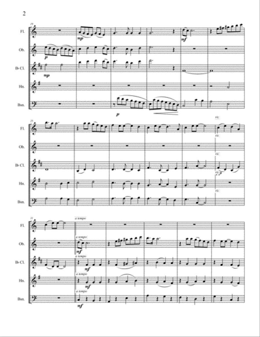 Yesterday Yesterday Woodwind Quintet scores gallery preview page 2