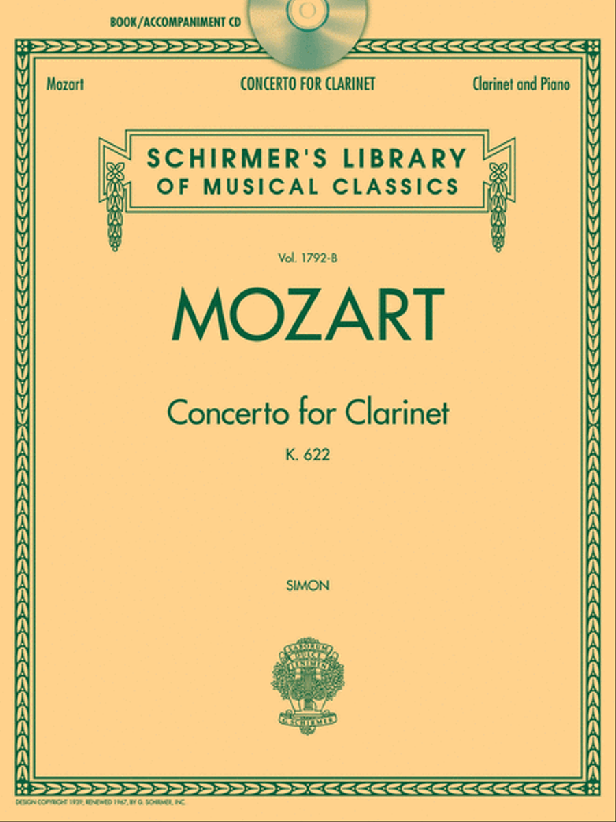 Wolfgang Amadeus Mozart – Concerto for Clarinet, K. 622 Clarinet Solo scores gallery preview page 1