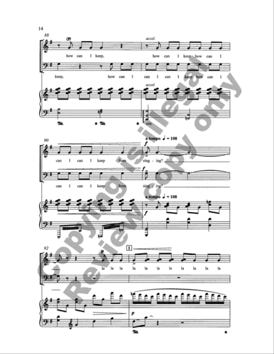 How Can I Keep from Singing? (Choral Score) 4-Part scores gallery preview page 13