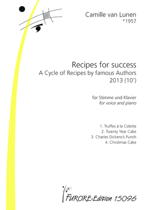Book cover for Recipes for success. A Cycle of Recipes by famous Authors