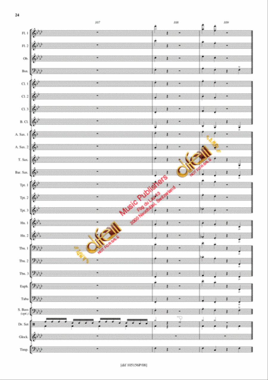Theme from Inspector Gadget Concert Band scores gallery preview page 23