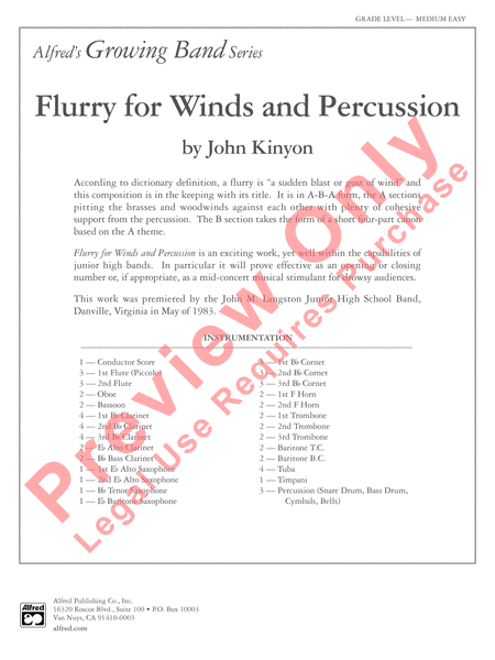 Flurry for Winds and Percussion