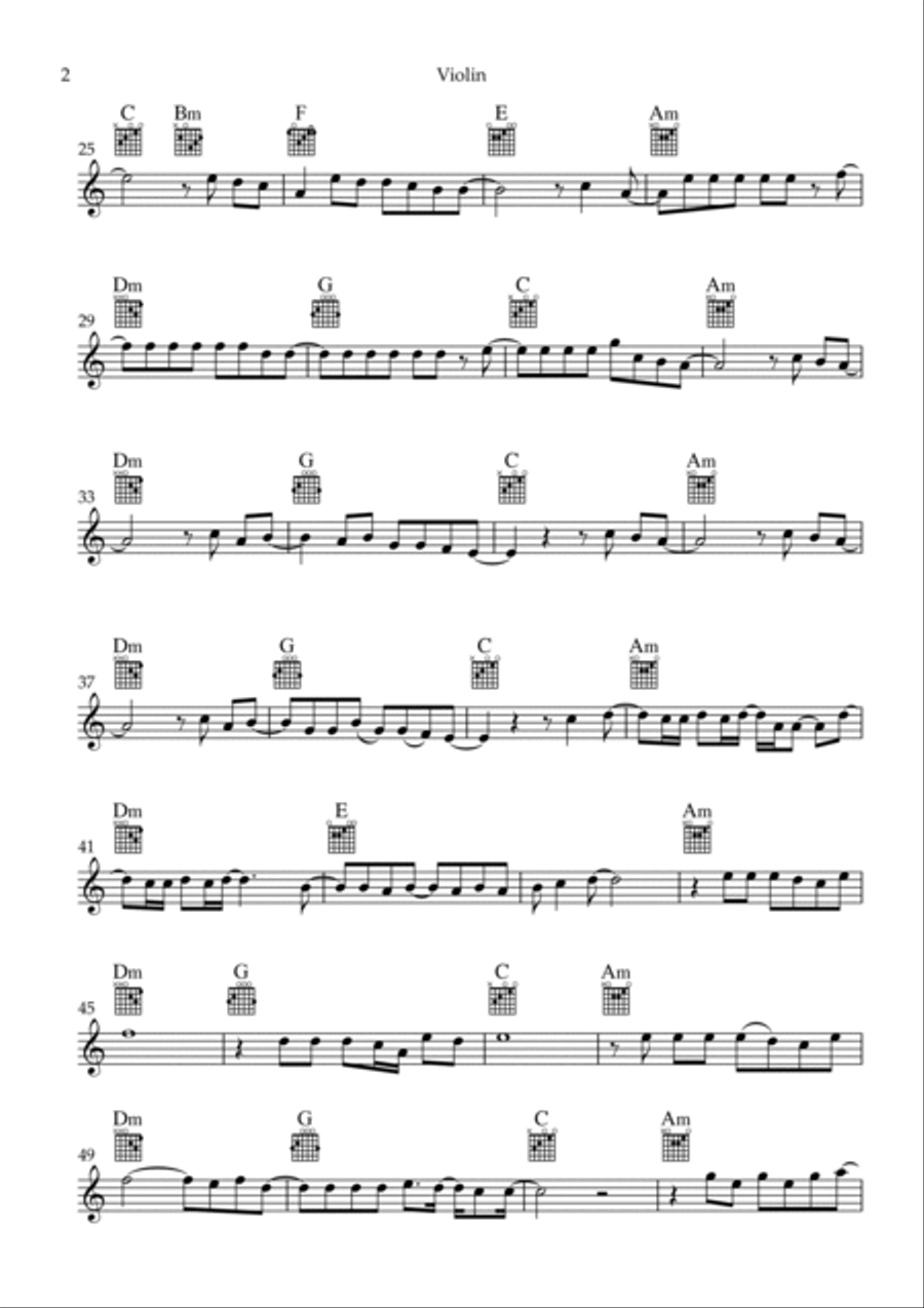 Flowers Violin Solo scores gallery preview page 2