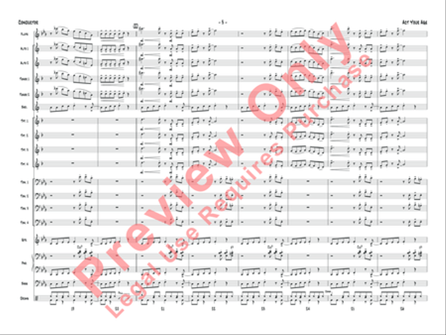 Act Your Age Jazz Ensemble scores gallery preview page 22