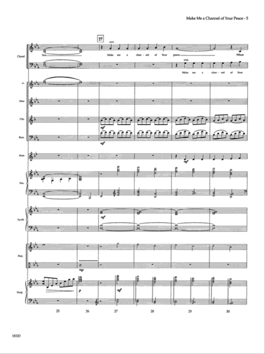 Make Me a Channel of Your Peace Choir scores gallery preview page 6