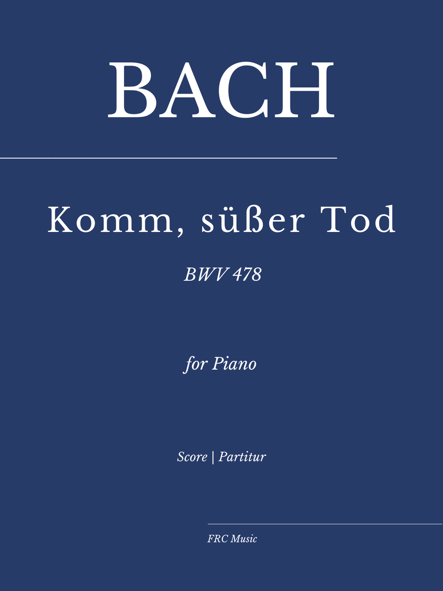 Komm, süßer Tod (Come, Sweet Death) BWV 478 as played by Víkingur Ólafsson Piano Method scores gallery preview page 1