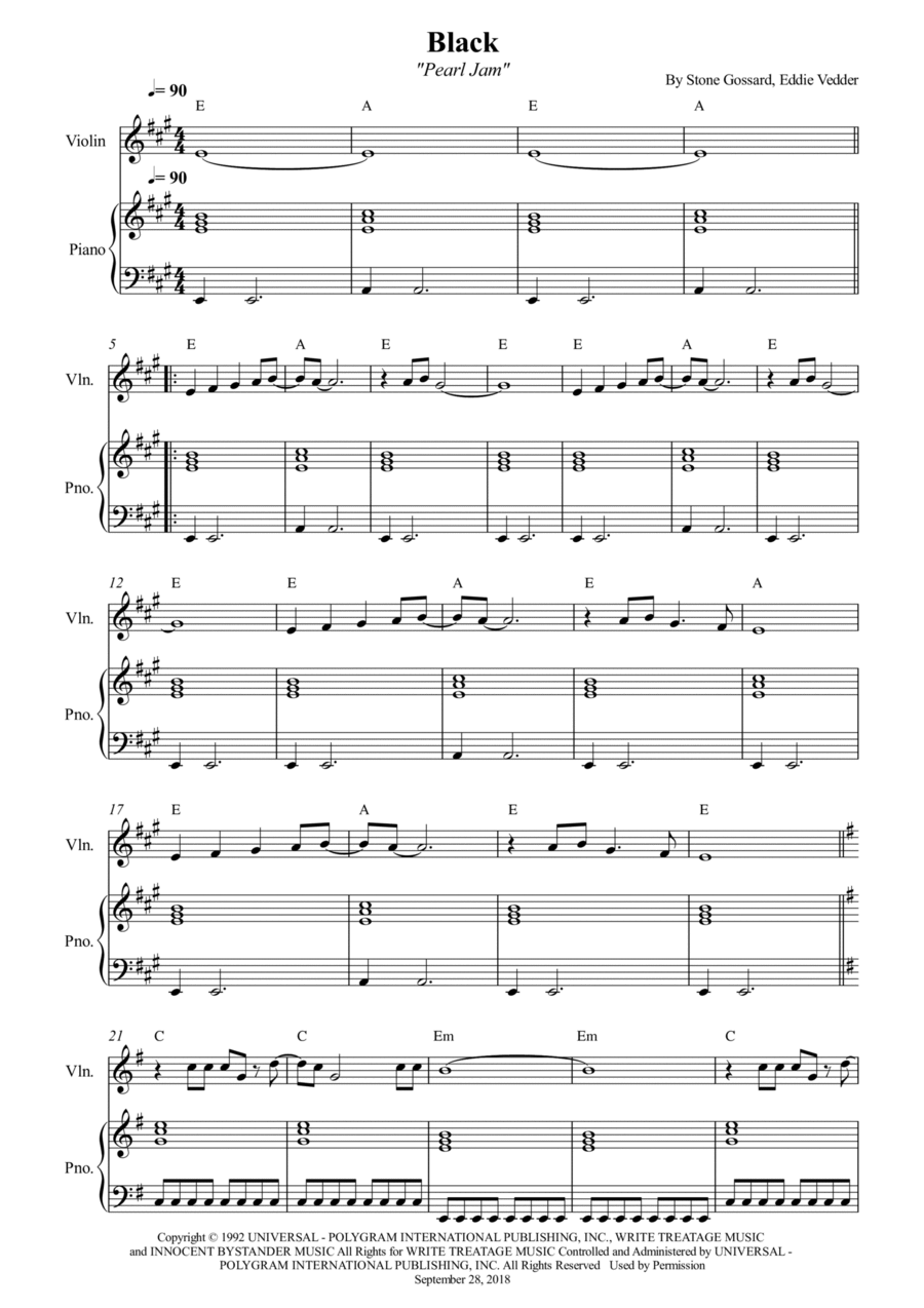 Black Violin Solo scores gallery preview page 1