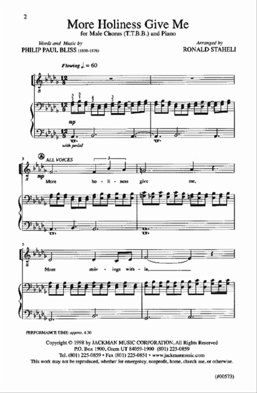 More Holiness Give Me - TTBB TTBB scores gallery preview page 2
