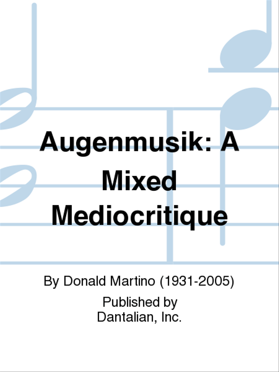 Augenmusik: A Mixed Mediocritique Jazz Ensemble scores gallery preview page 1