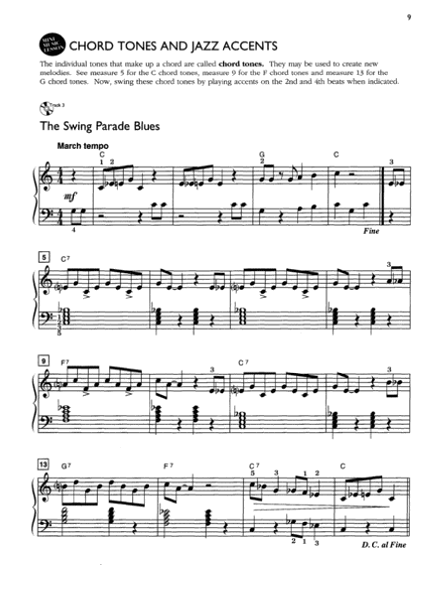 Alfred's Teach Yourself To Play Blues at the Keyboard - Book/Audio Piano Method scores gallery preview page 7