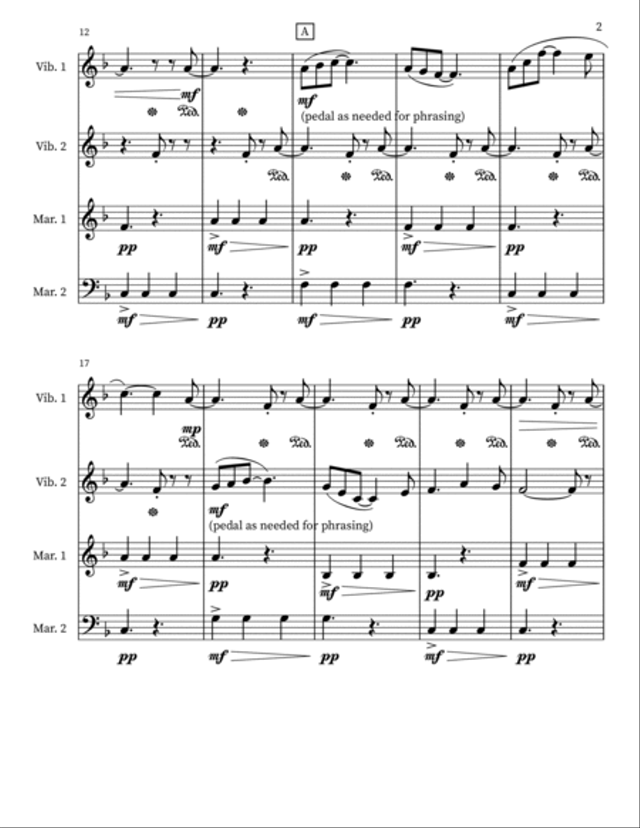 A Day, A Life Marimba scores gallery preview page 2