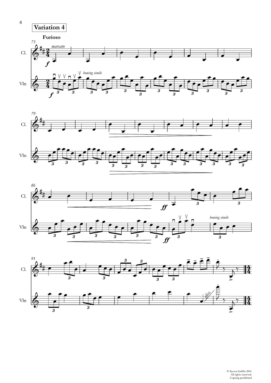 In Nomine Clarinet scores gallery preview page 4