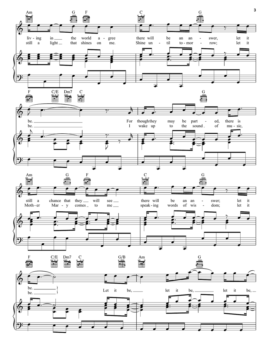 Let It Be Acoustic Guitar scores gallery preview page 3
