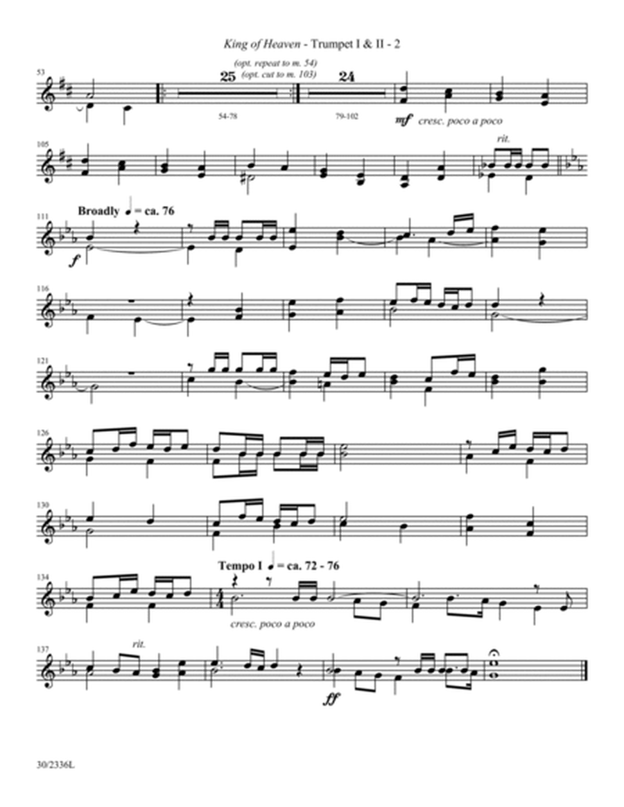 King of Heaven - Brass and Percussion Score/Parts