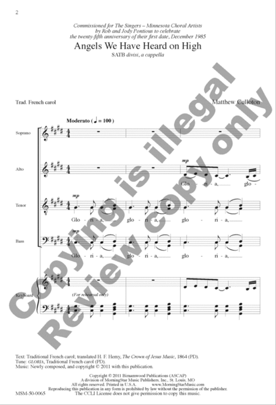 Angels We Have Heard on High Divisi scores gallery preview page 2