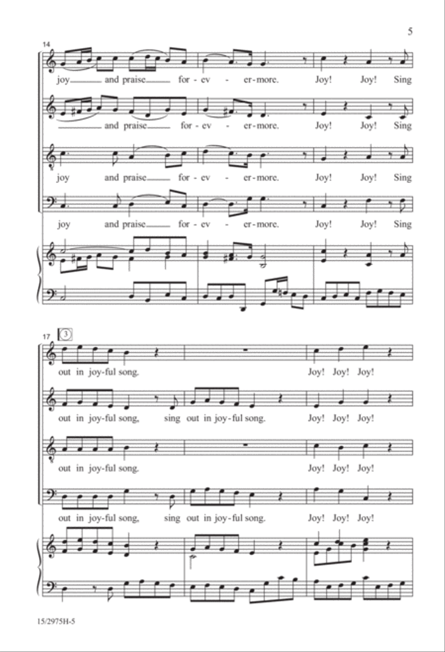 Sing for Joy! 4-Part scores gallery preview page 5