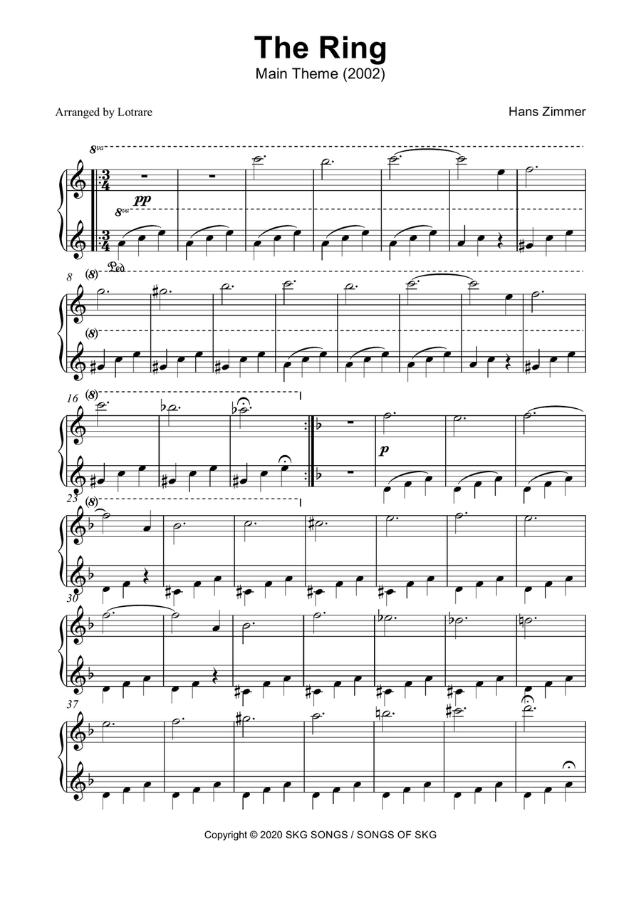The Ring The Ring Piano Solo scores gallery preview page 2