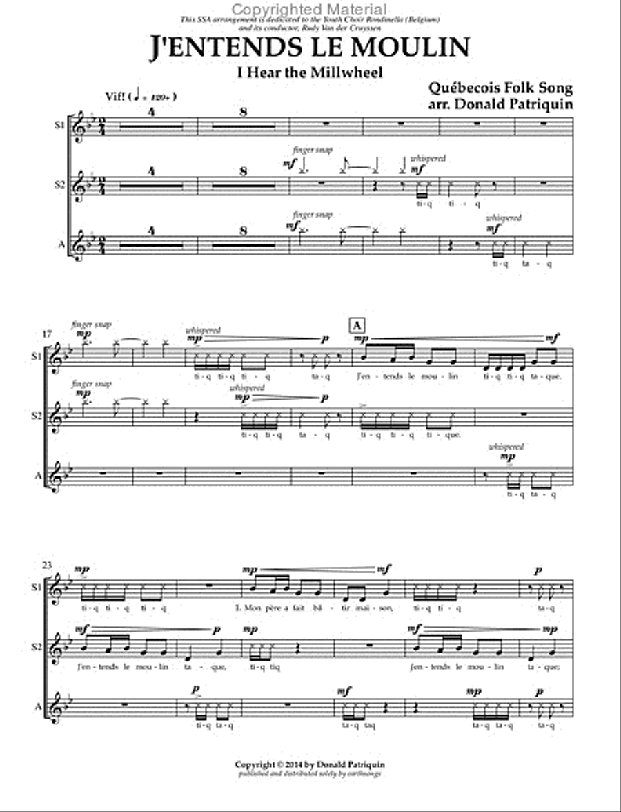 j'entends le moulin j'entends le moulin SSA scores gallery preview page 2