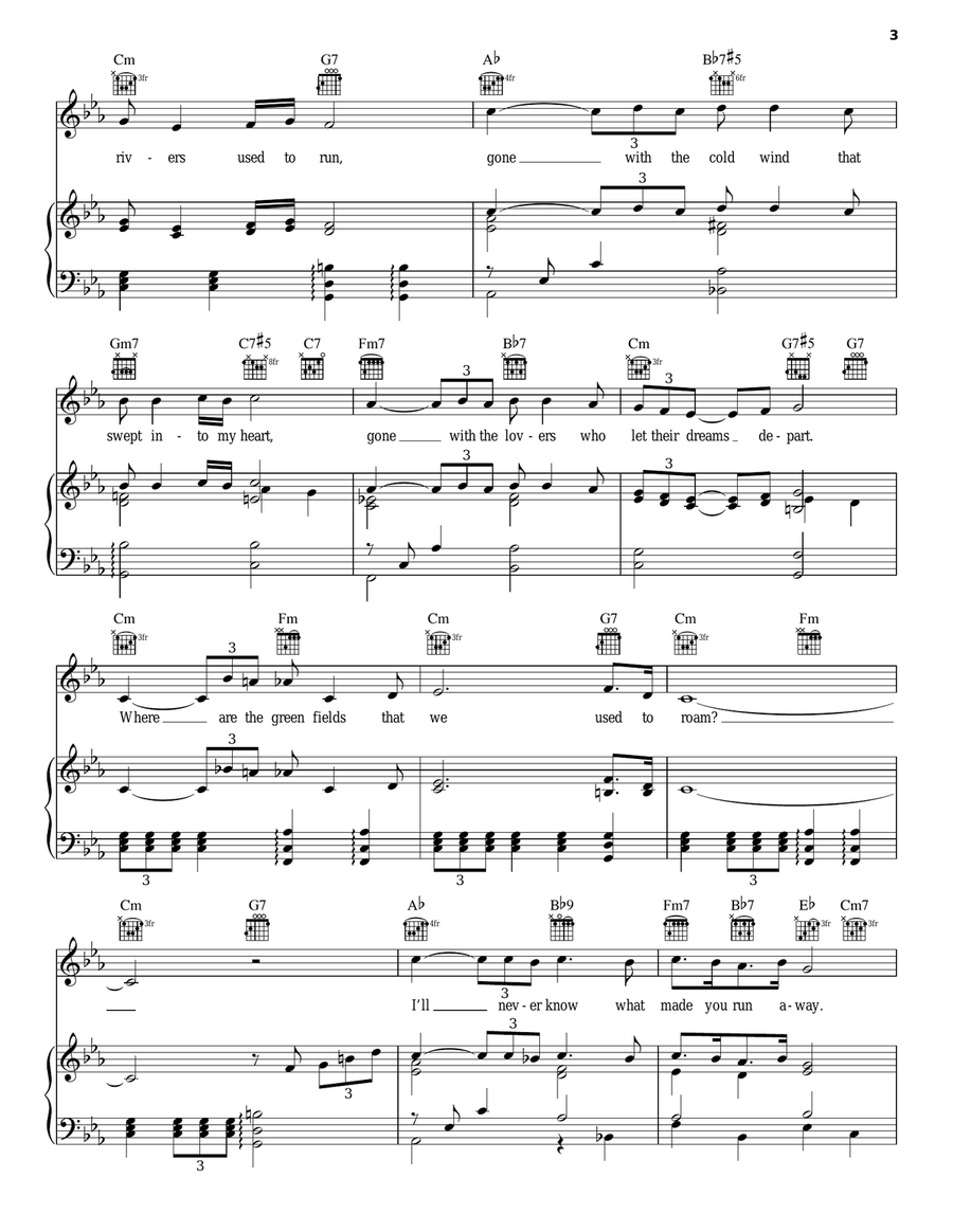 Greenfields Piano, Vocal, Guitar scores gallery preview page 3