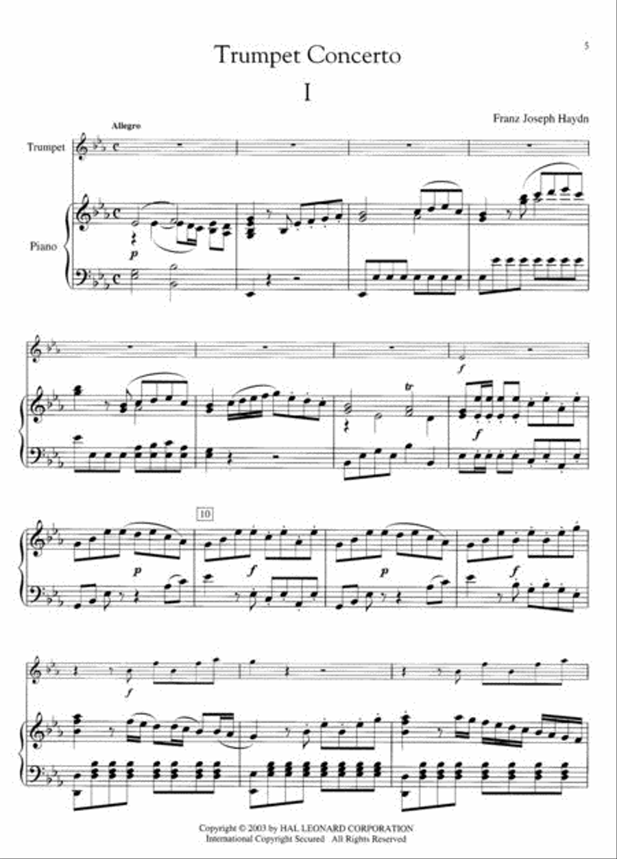 Trumpet Concerto Trumpet Solo scores gallery preview page 2