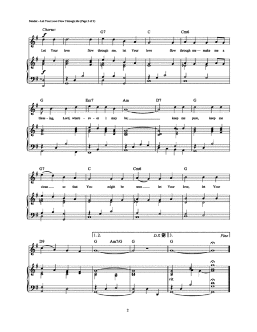 Let Your Love Flow Through Me Piano, Vocal, Guitar scores gallery preview page 2