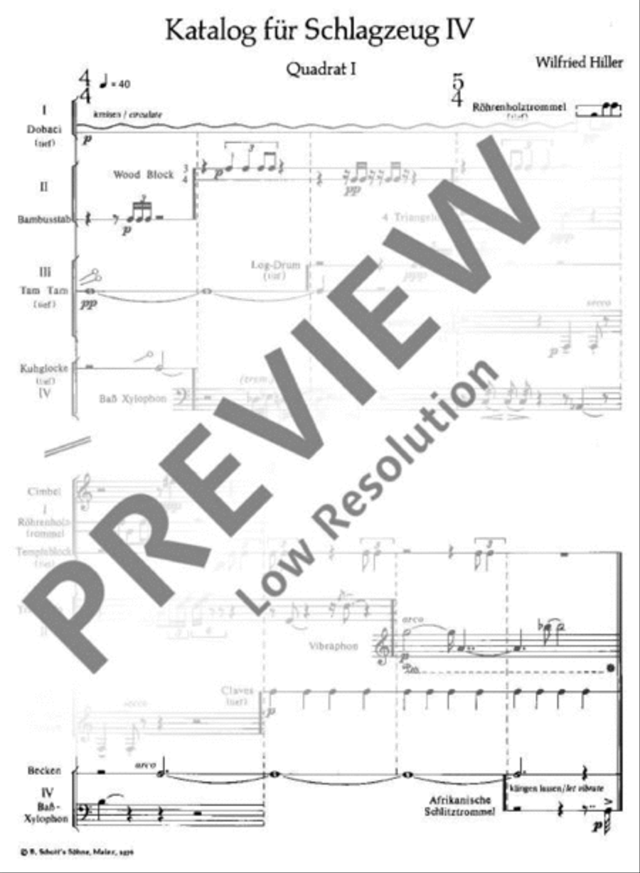 Katalog IV Percussion scores gallery preview page 10