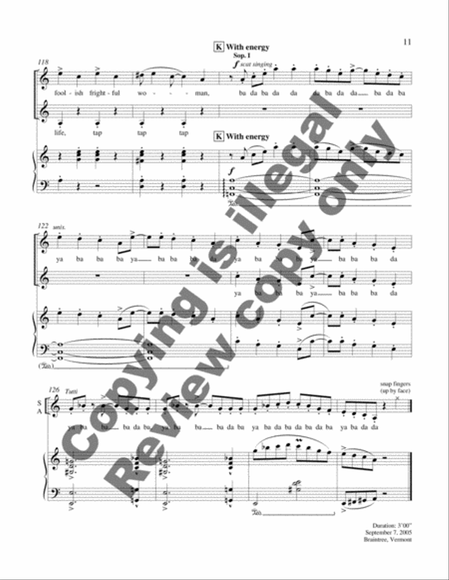 Dreams and Dances: 1. Bones Be Good! SSA scores gallery preview page 12
