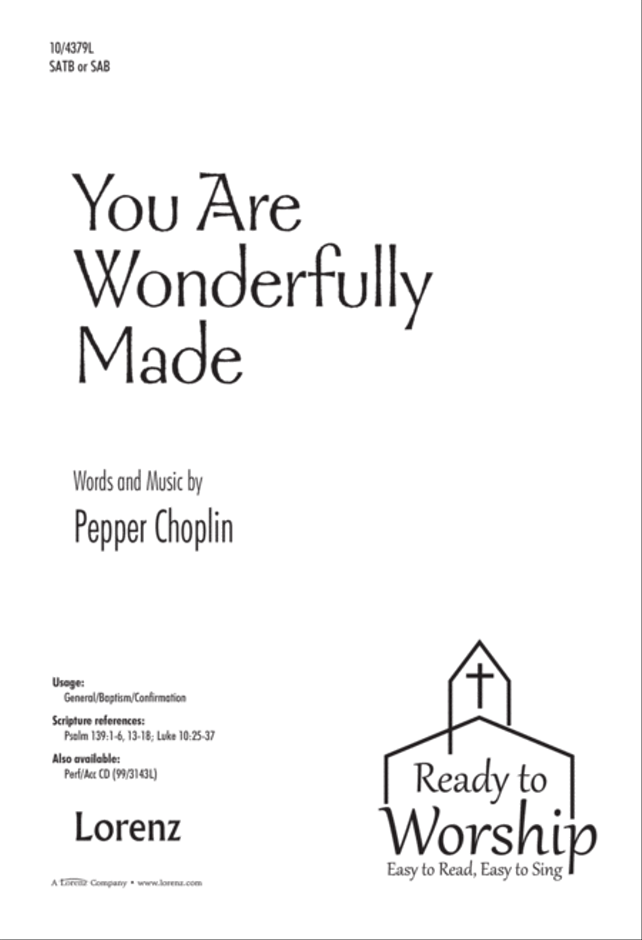 You Are Wonderfully Made You Are Wonderfully Made 4-Part scores gallery preview page 1