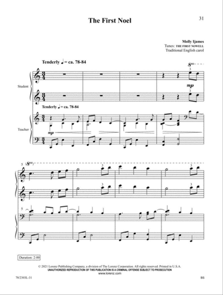 Christmas Keys for Student and Teacher Piano Method scores gallery preview page 15