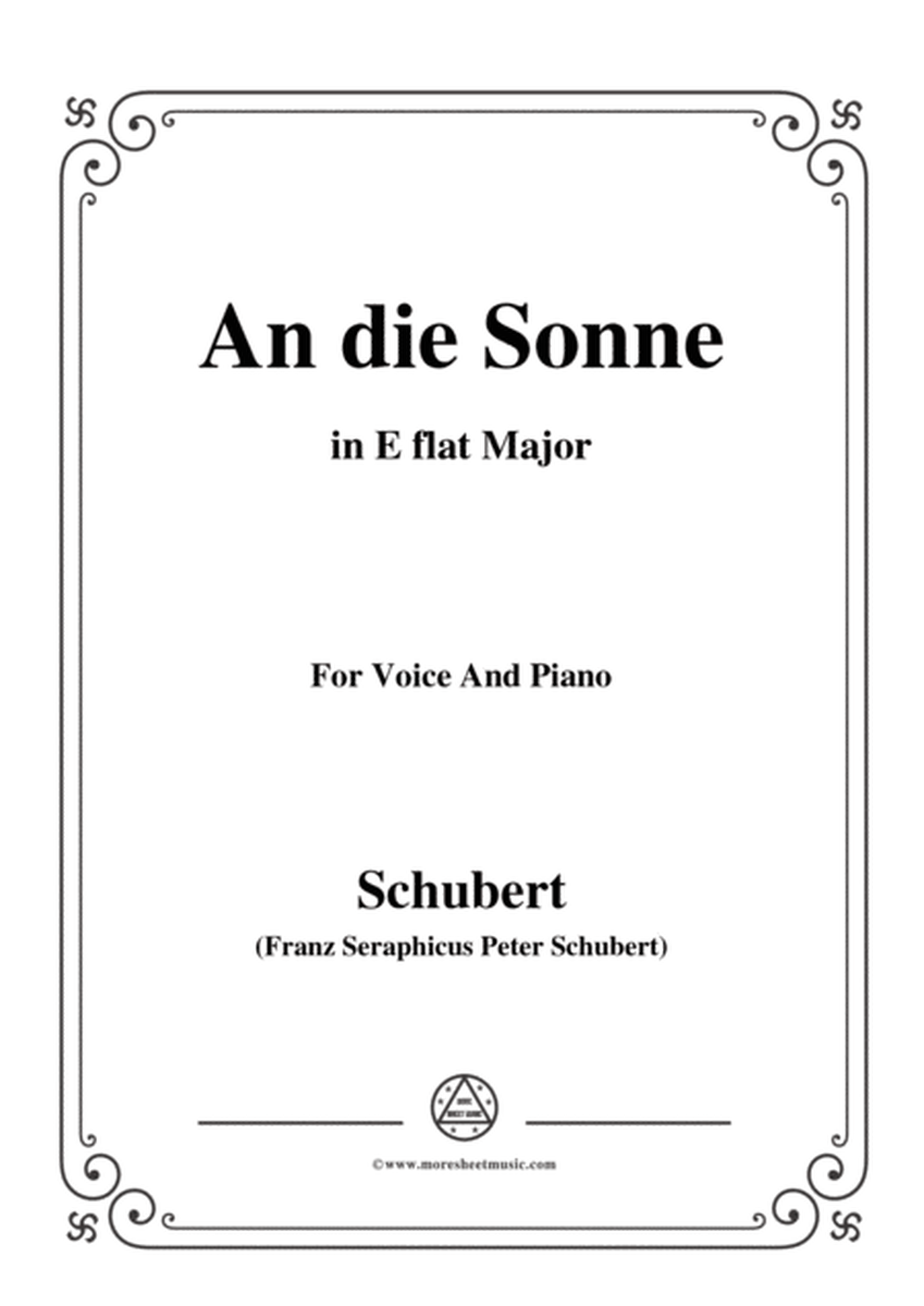 Schubert-An die Sonne,Op.118 No.5,in E flat Major,for Voice&Piano image number null