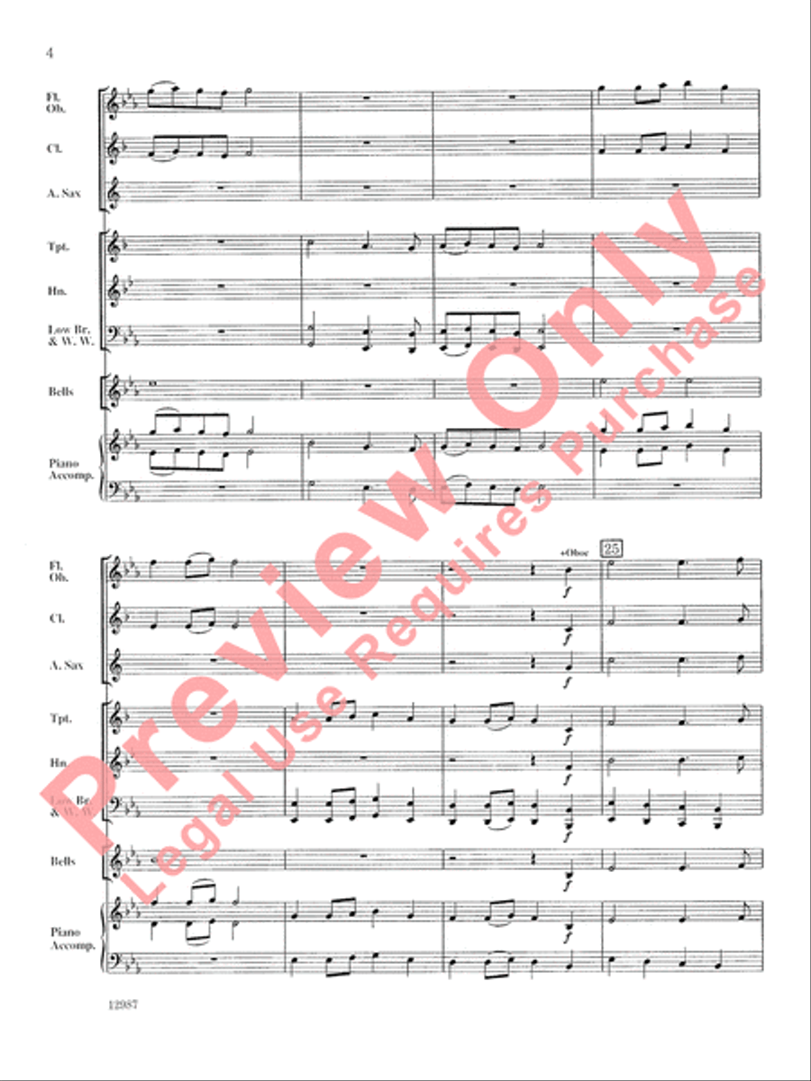 A Shaker Hymn Concert Band scores gallery preview page 5