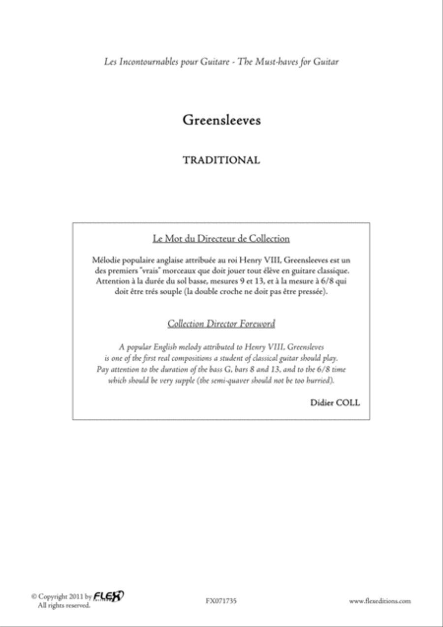 Greensleeves Acoustic Guitar scores gallery preview page 2