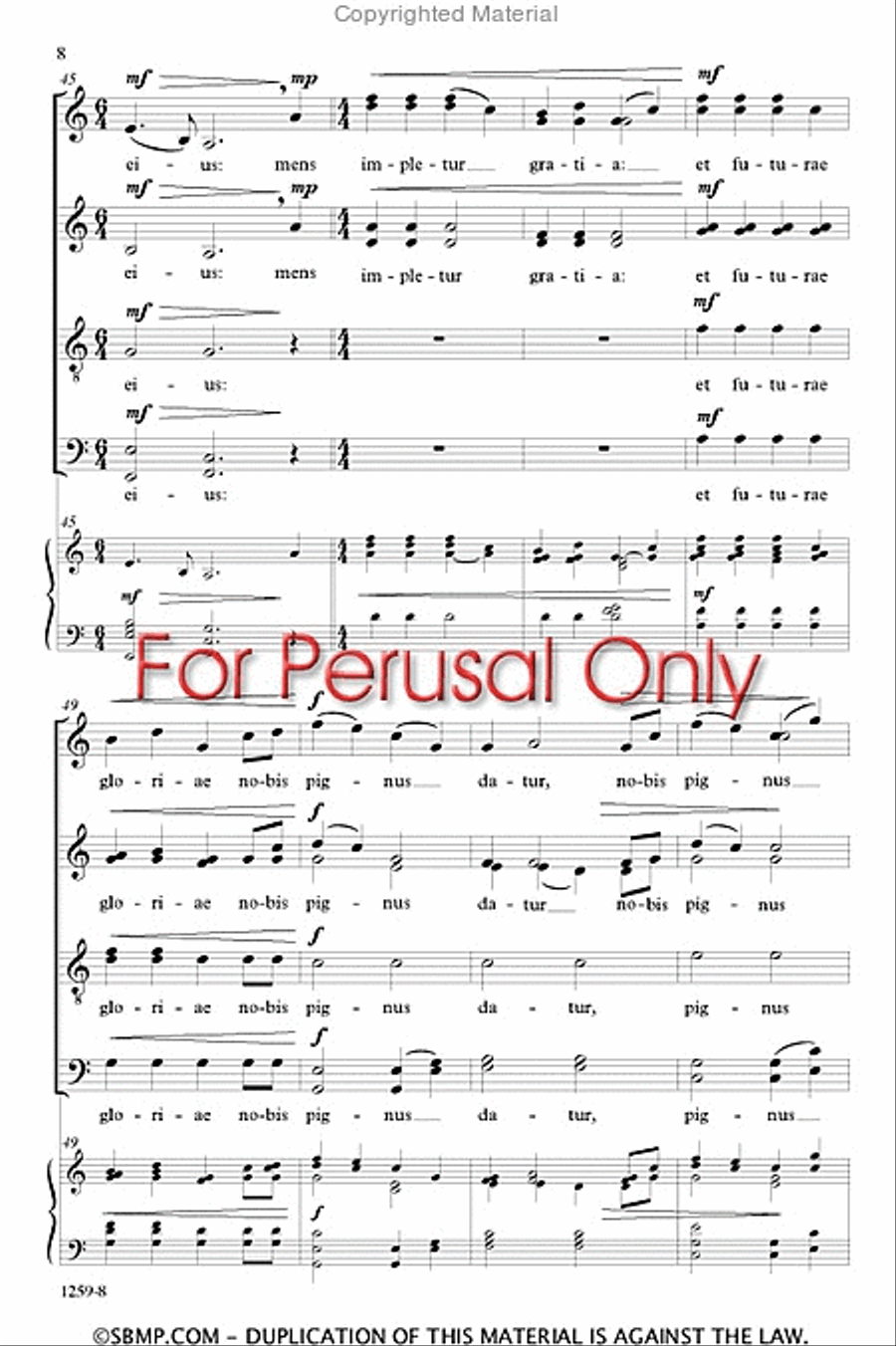 O sacrum convivium - SATB divisi a cappella Octavo Divisi scores gallery preview page 7