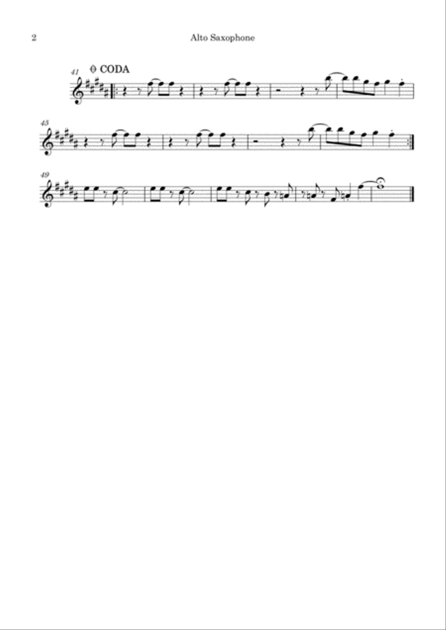 Proud Mary Proud Mary Tenor Saxophone scores gallery preview page 6