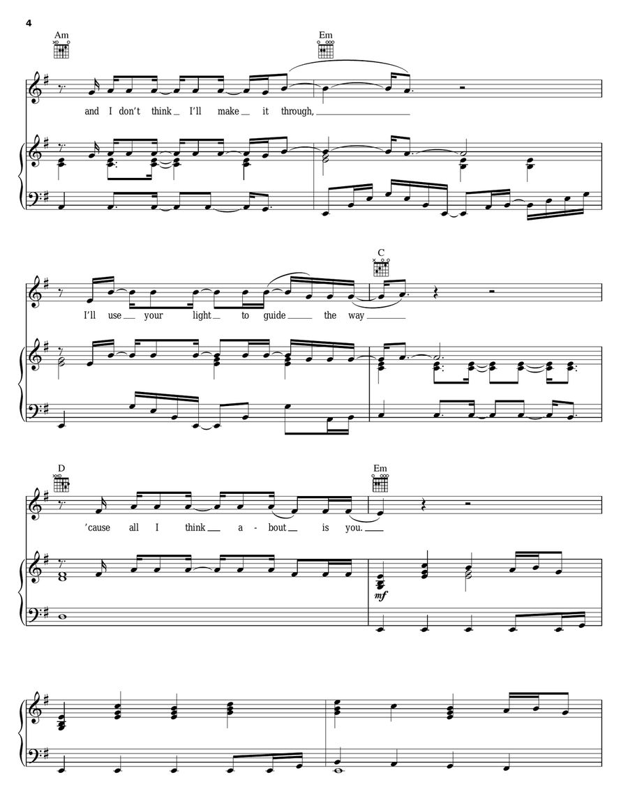 Landing In London Piano, Vocal, Guitar scores gallery preview page 4