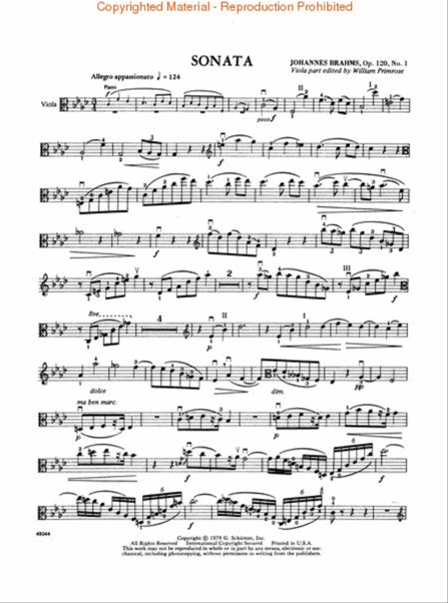 Sonata No. 1 in F, Op. 120 Piano Accompaniment scores gallery preview page 4