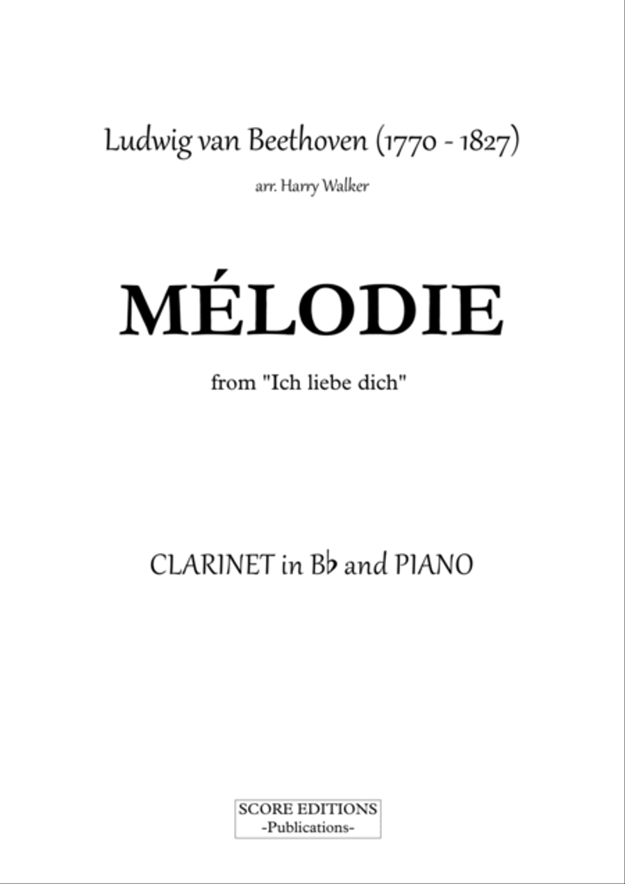 Beethoven: Mélodie for Clarinet and Piano Clarinet Solo scores gallery preview page 2