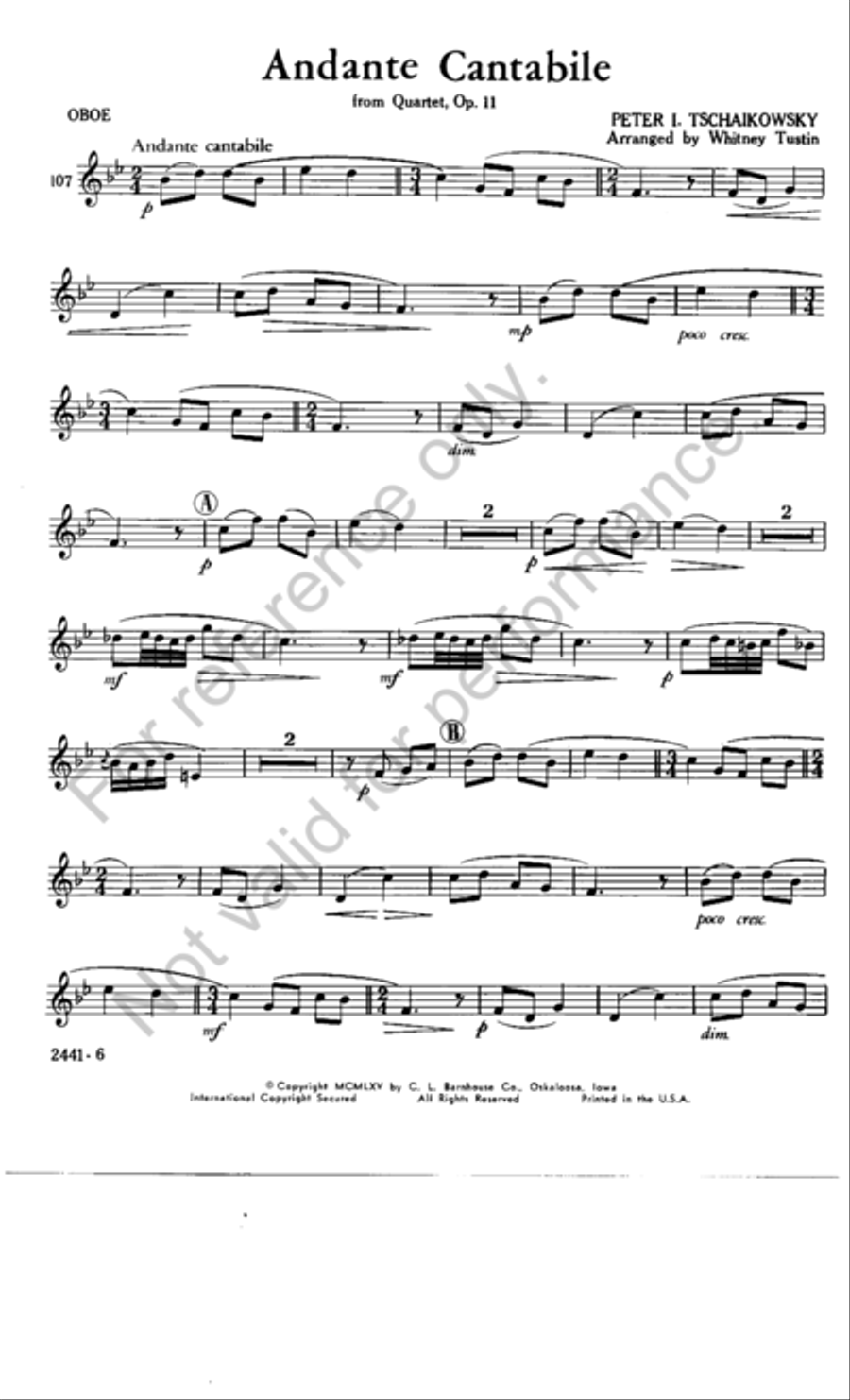 Andante Cantabile Piano Accompaniment scores gallery preview page 2