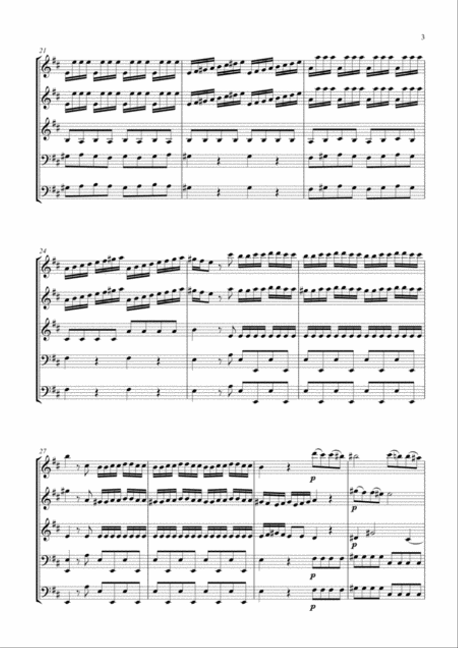 Vivaldi Sinfonia RV122 for String Orchestra without violas String Orchestra scores gallery preview page 3