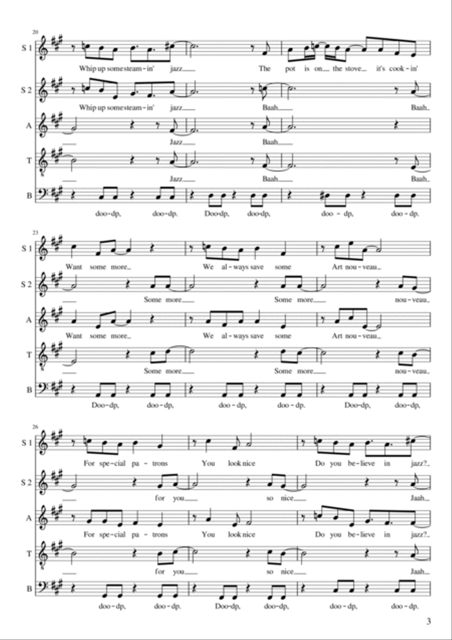 Soul Food To Go (sina) A Cappella scores gallery preview page 3