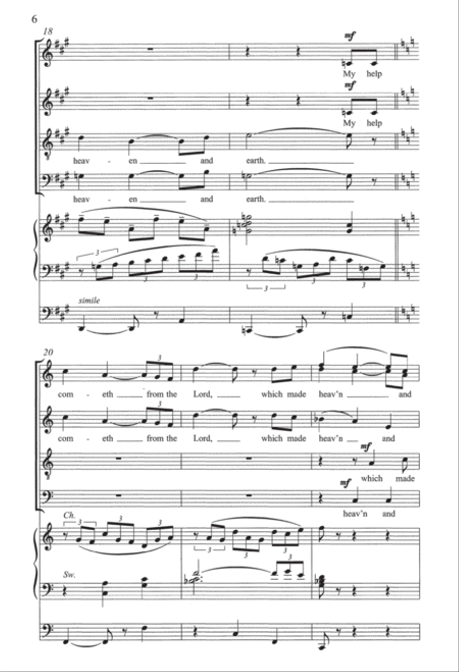 Psalm 121 4-Part scores gallery preview page 5